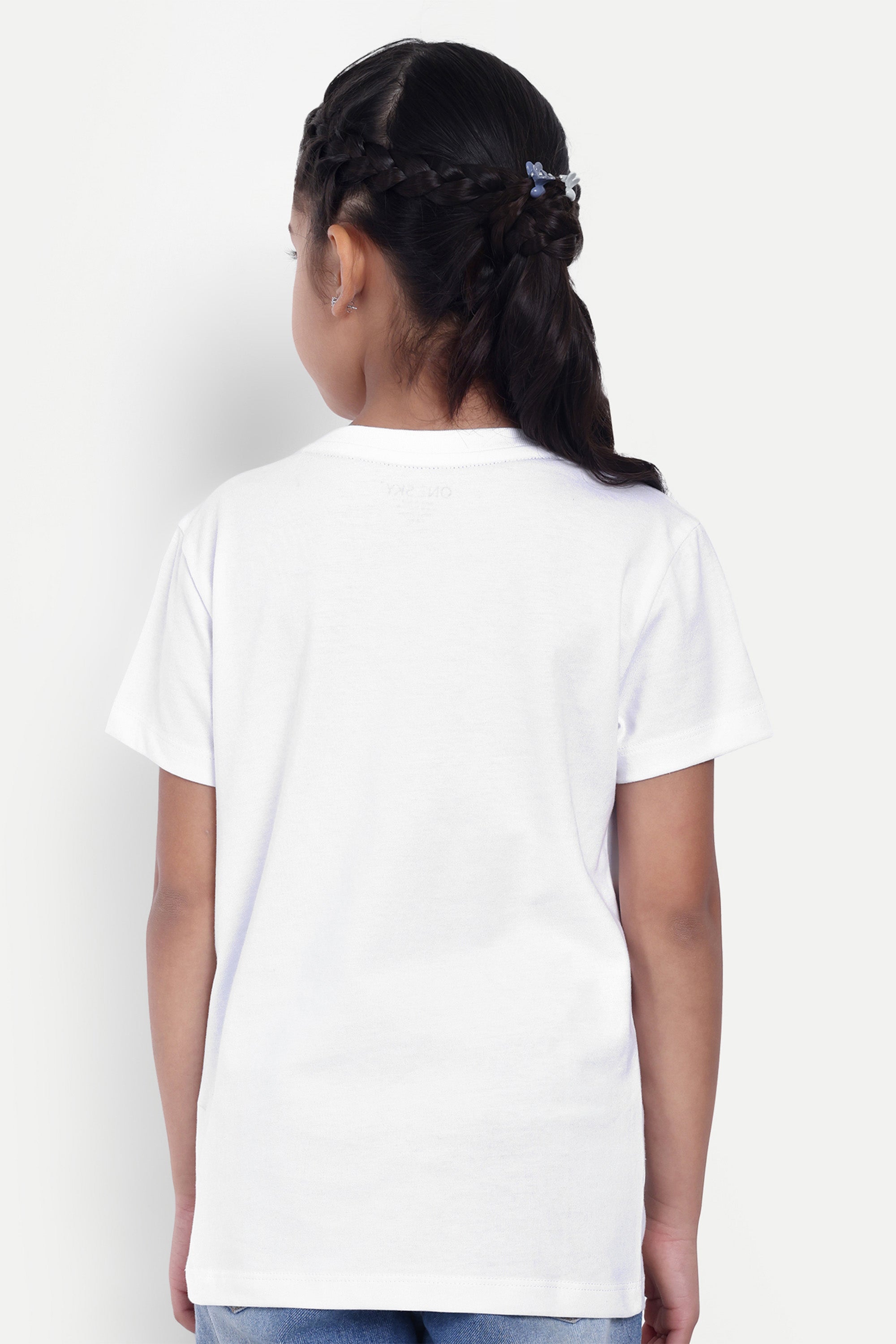 Girls' Round Neck Graphic T-Shirt