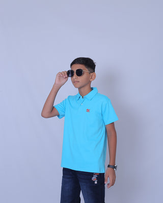 Boys Scuba Blue Polo T-Shirt