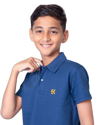 Boys Navy Polo T-Shirt