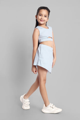 Girls Stylish Top & Skirt Co-ord Set