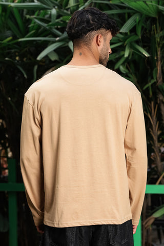 Men’s 100% Cotton Typography Printed Full Sleeve T-Shirt | Round Neck Casual Tee | Soft Breathable Fabric | Machine Washable