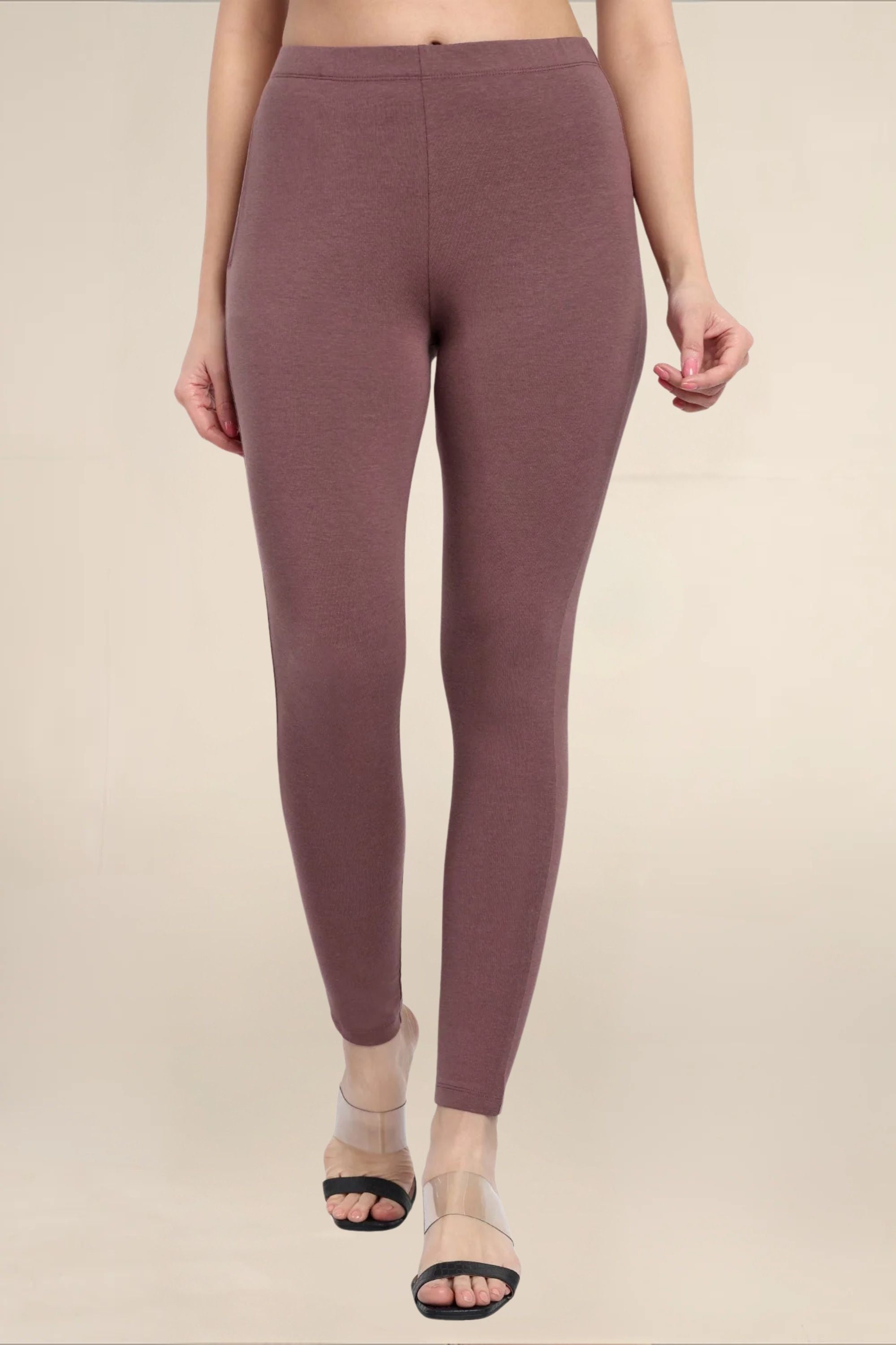 Women Light Brown Regular Legging