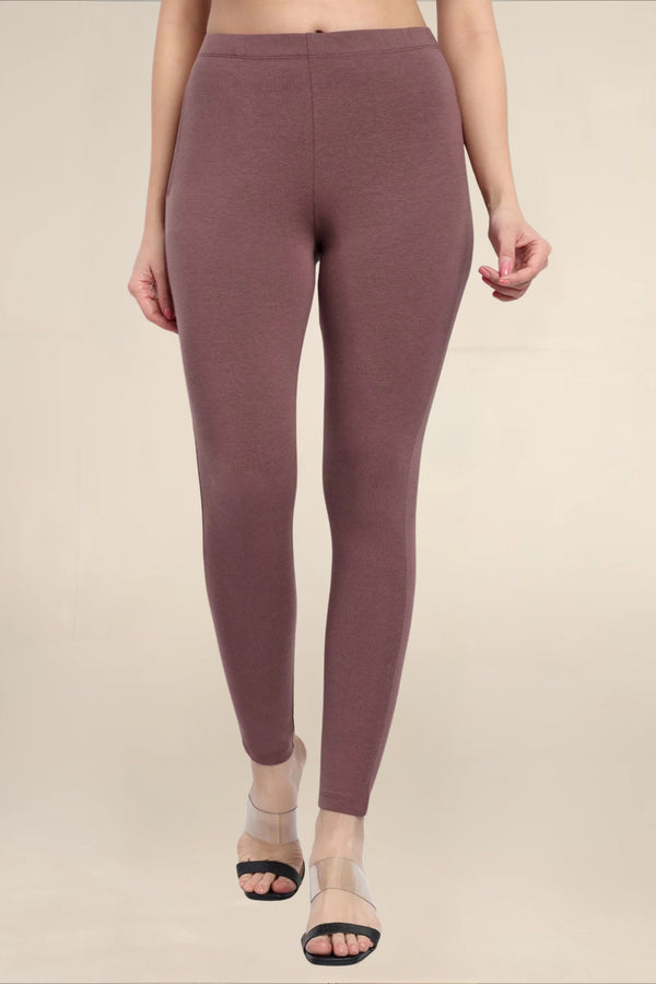 Women Light Brown Regular Pocket Legging