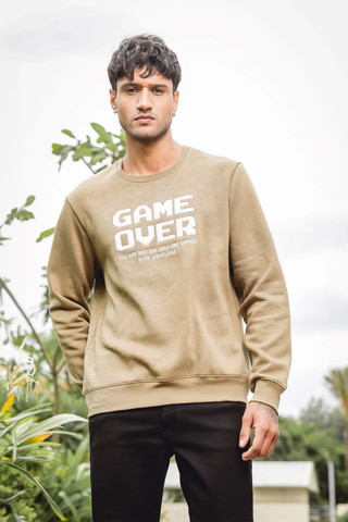 MENS GAME OVER PRINTED SWEATSHIRT