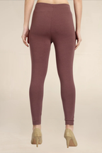 Women Light Brown Ankle Length Legging