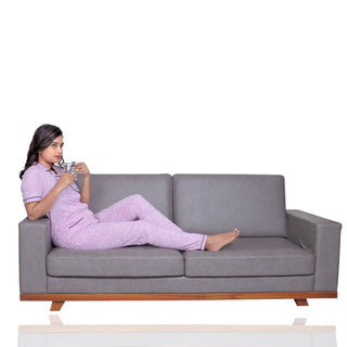 Women Bubblegum Pink Pyjama Set