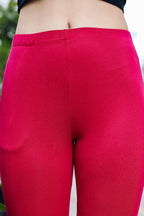 ONE SKY WOMEN DARK CERISE SOLID LEGGINGS