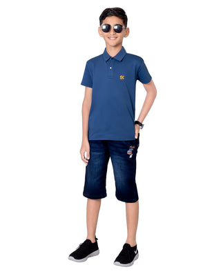 Boys Navy Polo T-Shirt