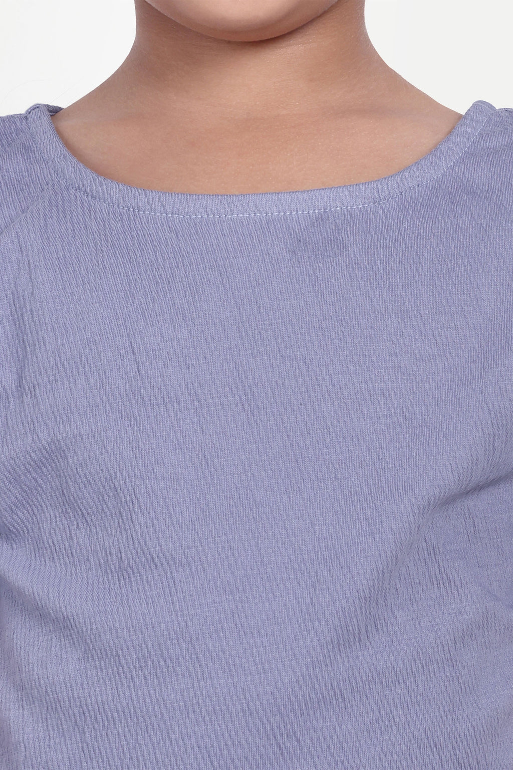 Girls' Cotton Blend Solid Top – Stylish Daily Wear