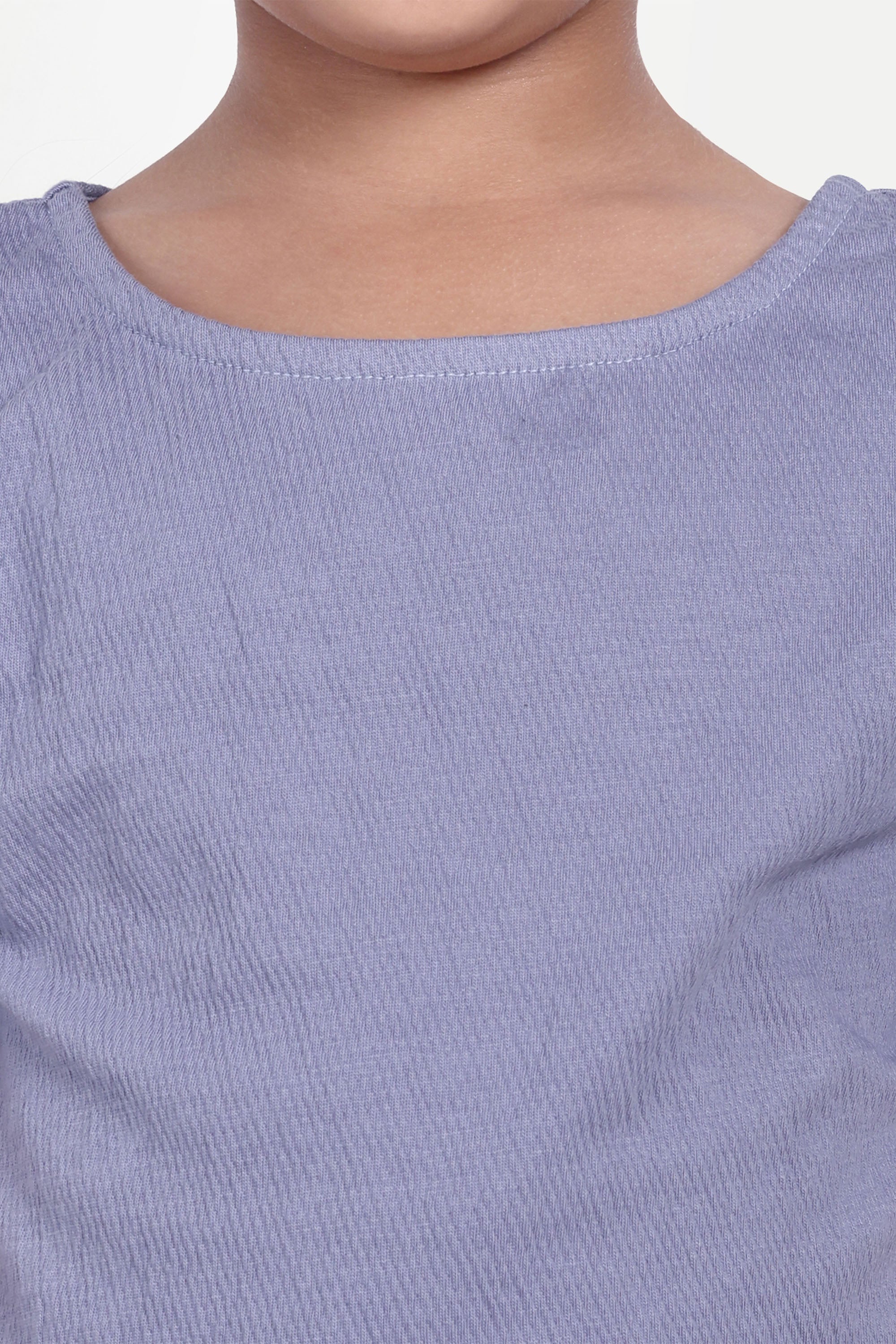 Girls' Cotton Blend Solid Top – Stylish Daily Wear
