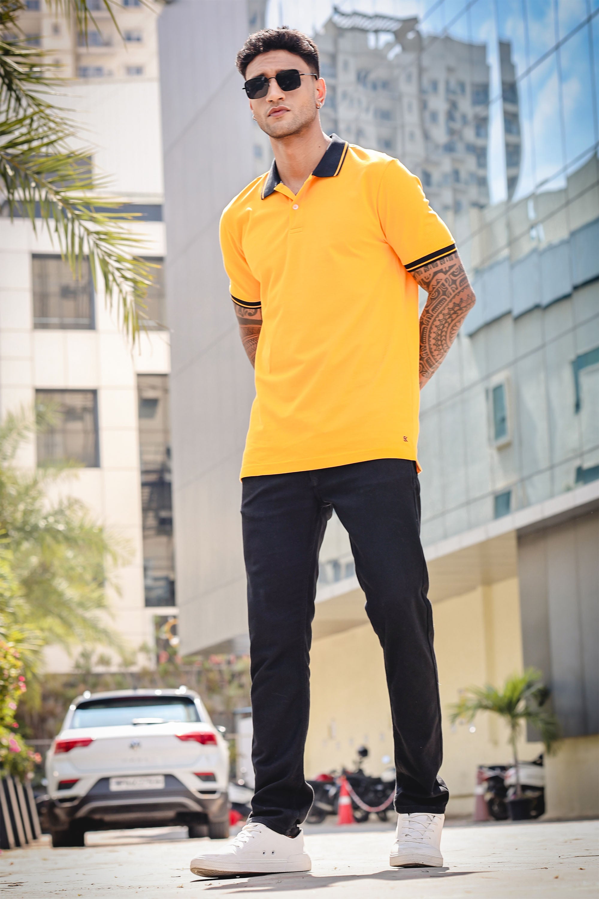 Men's Pure Cotton Polo T-shirt