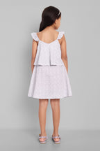 Girls Cotton Floral Print Sleeveless Dress