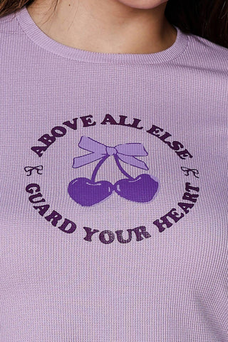 WOMEN ROUND NECK PURPLE FULL SLV  CO-ORD SET