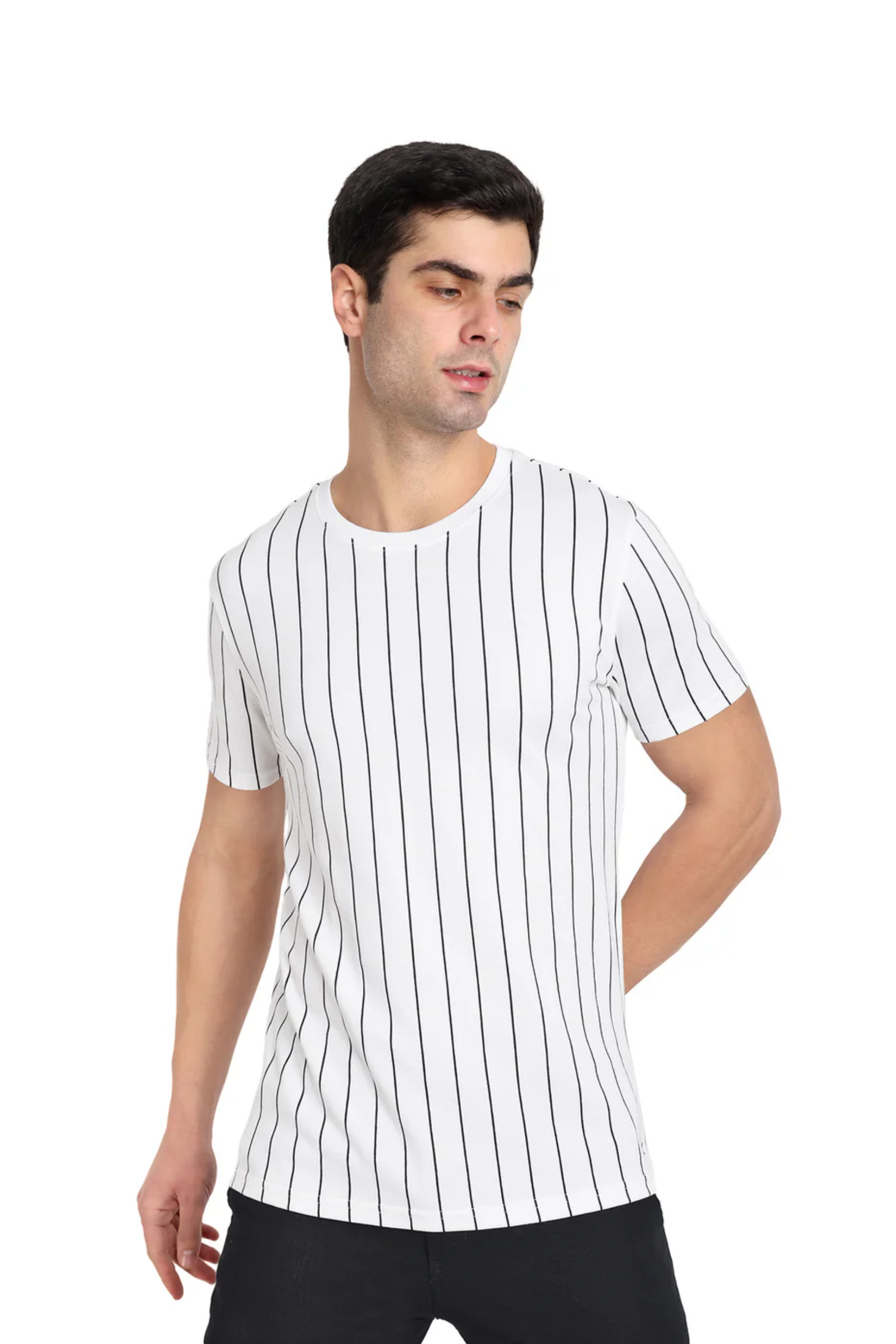 Men White Regular Fit Summer T-Shirt