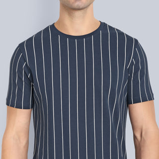 Men Navy Regular Fit Summer T-Shirt