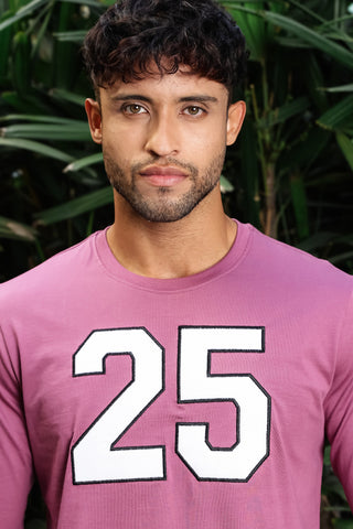 Men’s 100% Cotton Embroidered Typography Full Sleeve T-Shirt | Round Neck Casual Tee | Soft Breathable Fabric | Machine Washable