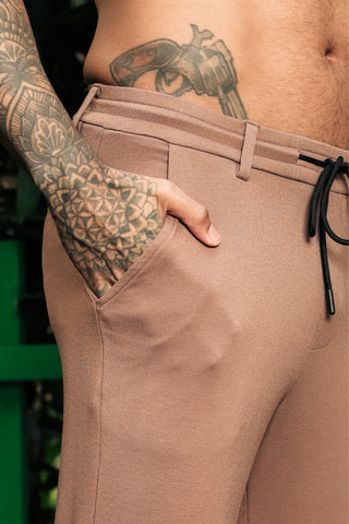 ONE SKY Men’s Modal Track Pants | Mid Rise Casual Joggers with Drawstring | 3 Pockets | Solid Color | Machine Wash