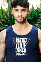 ONE SKY Men’s Cotton Printed Tank Top | Sleeveless Round Neck Casual Vest | Typography Print | Machine Wash
