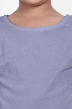Girls' Cotton Blend Solid Top – Stylish Daily Wear
