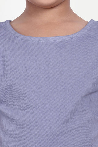 Girls' Cotton Blend Solid Top – Stylish Daily Wear