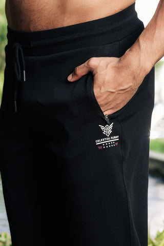 ONE SKY Men’s Cotton Blend Track Pants | Mid Rise Casual Joggers with Drawstring | 2 Pockets | Solid Color | Machine Wash