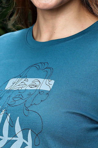 WOMEN ROUND NECK BLUE FULL SLV  CO-ORD SET