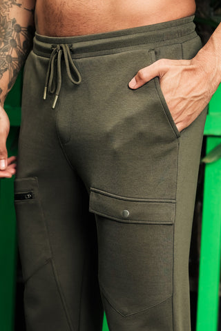 ONE SKY Men’s Cotton Blend Track Pants | Mid Rise Casual Joggers with Drawstring | 4 Pockets | Solid Color | Machine Wash