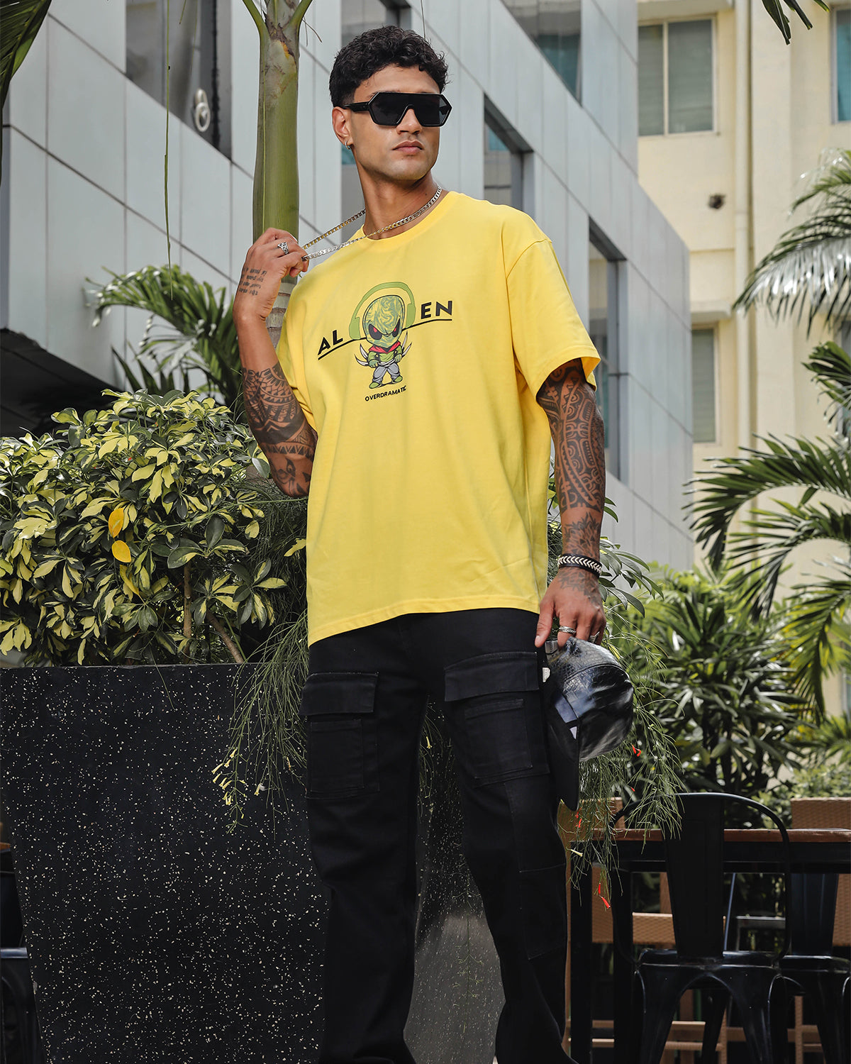 Men's Pure Cotton Oversized Graphic T-shirt