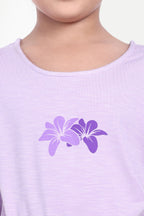 Girls' Floral Print Dress with Pockets