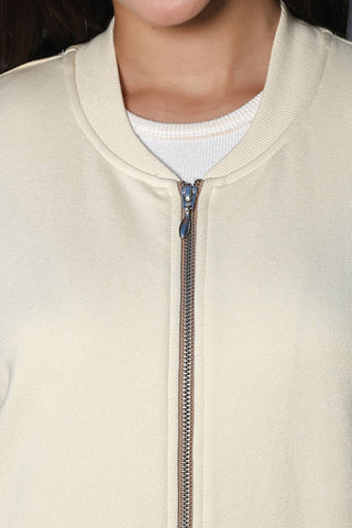 ONE SKY Women's Floral Printed Tracksuit | Cotton Blend Co-ord Set with Zipper Stand Collar Top & Drawstring Pants | 4 Pockets