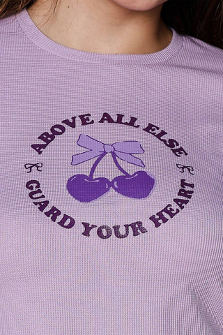 WOMEN ROUND NECK PURPLE FULL SLV  CO-ORD SET