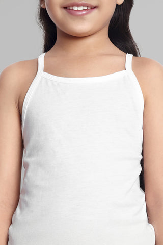 Girls Cotton White Camisole