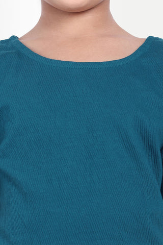 Girls' Cotton Blend Solid Top – Stylish Daily Wear