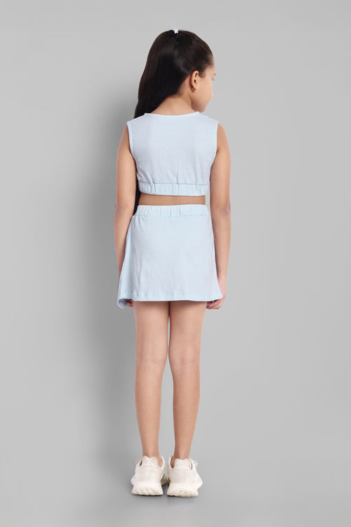 Girls Stylish Top & Skirt Co-ord Set