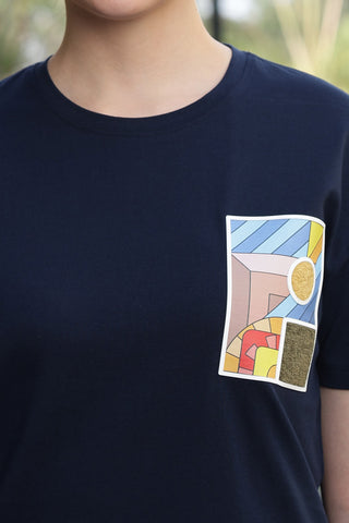 ONE SKY Women’s 100% Cotton Half Sleeve T-Shirt – Round Neck Graphic Print Top, Casual Pull-On Tee, Machine Washable