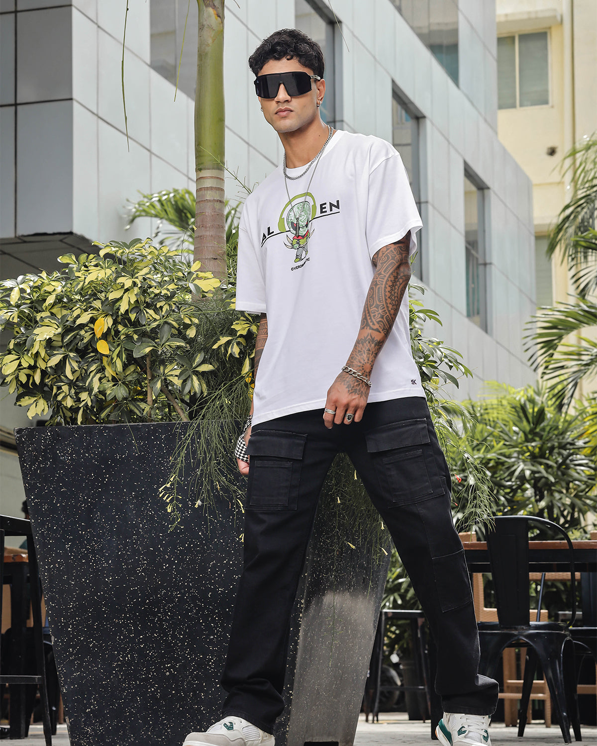 Men's Pure Cotton Oversized Graphic T-shirt