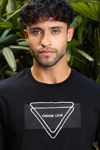 Men’s 100% Cotton Embroidered Typography Full Sleeve T-Shirt | Round Neck Casual Tee | Soft Breathable Fabric | Machine Washable