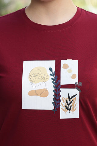 ONE SKY Women’s 95% Cotton 5% Spandex Half Sleeve T-Shirt – Round Neck Graphic Print Top, Casual Pull-On Tee, Machine Washable