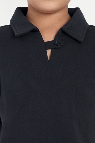 GIRLS BLACK BEAUTY SOLID CO-ORDS SET