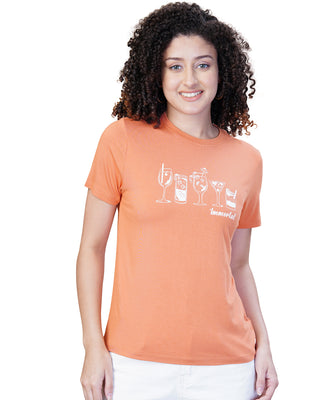 WOMEN TERRA PRINTED ROUND NECK T-SHIRT