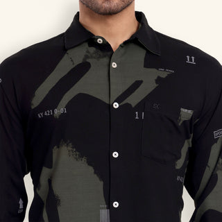 Men Black Collared Formal Shirt