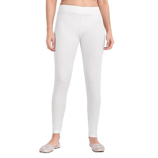 WOMEN WHITE REGULAR LENGTH LEGGING