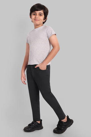 BOYS REGULAR FIT BLACK CAUSAL PANT