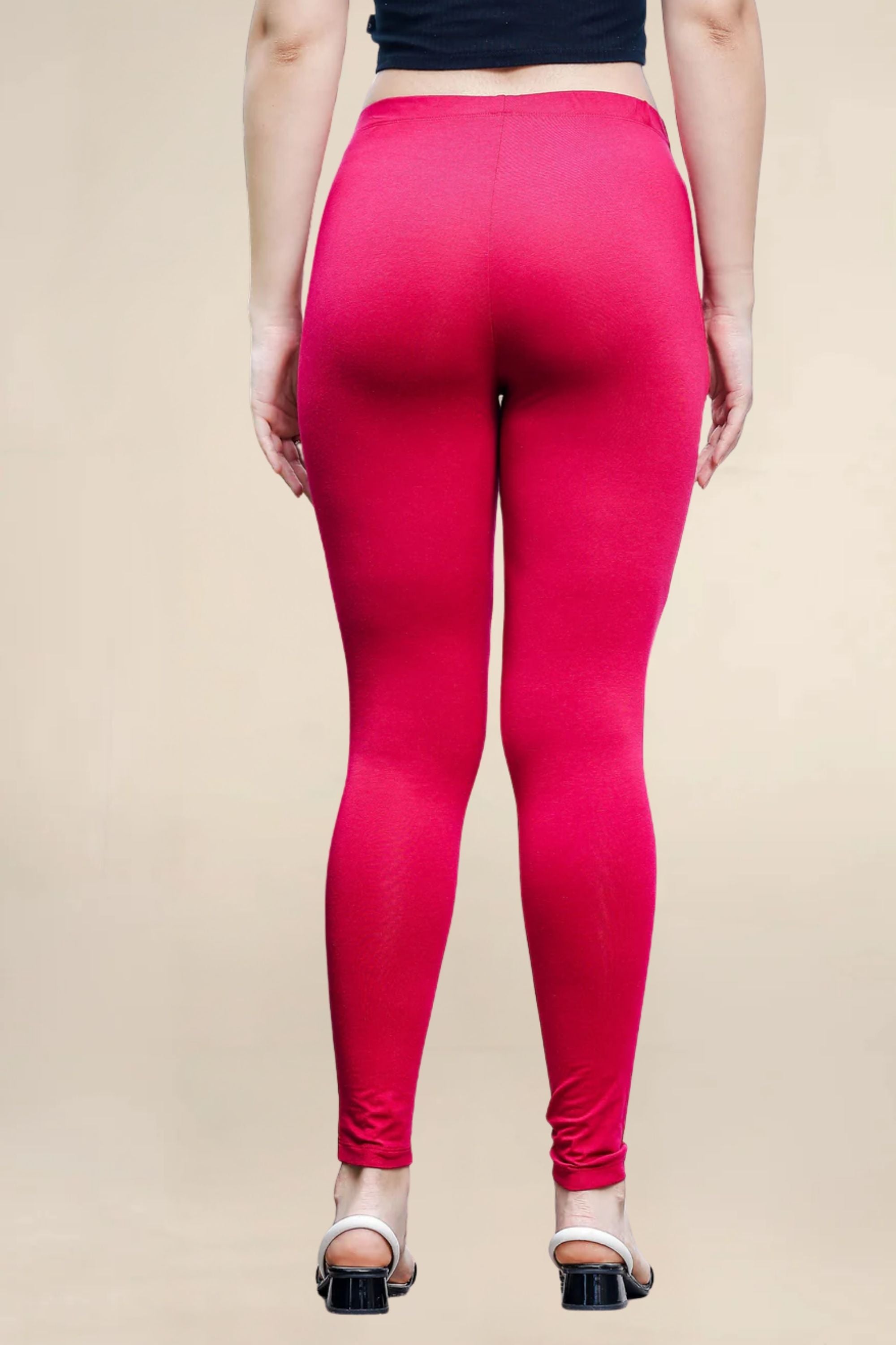 ONE SKY WOMEN DARK CERISE SOLID LEGGINGS