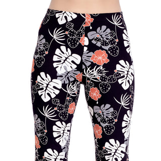 Women Black Printed Stretchable Legging