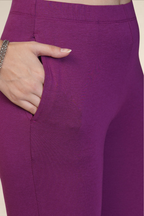 WOMENS VIOLET ANKLE LENGTH POCKET LEGGING