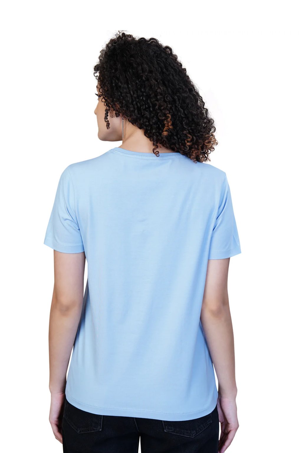 Women Fresh Sky Round Neck T-Shirt