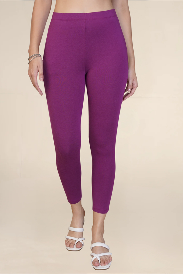 WOMENS VIOLET ANKLE LENGTH POCKET LEGGING