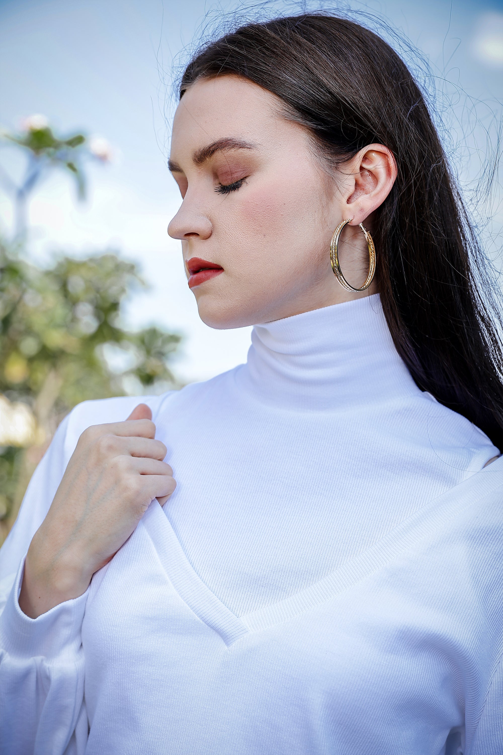 Women's 3-in-1 Versatile Crop Top with High Neck Inner & Full Sleeve Outer