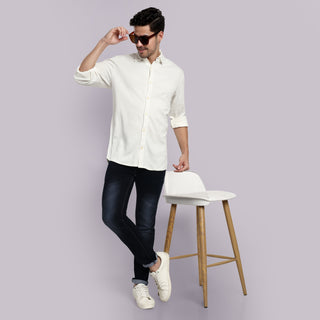 Men White Casual Shirt